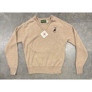 Vintage NWT Wyoming Cowboys Football Sweater Adult Medium Acrylic Made In USA